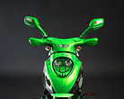 Green electric bike close up